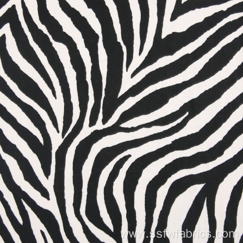 Zebra Stripes DTY Brush Polyester Fabric For Shirt